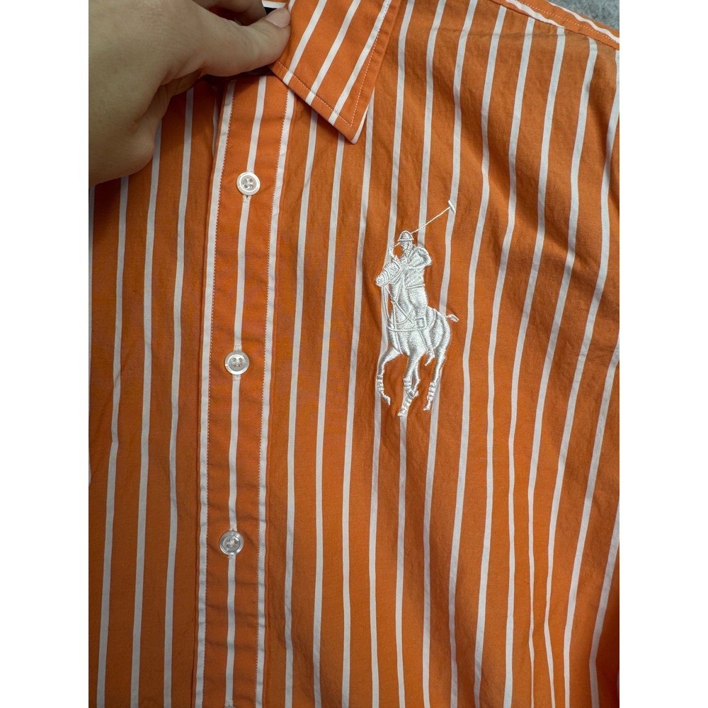 Ralph Lauren Black Label Striped Button-Up Shirt Big Pony Sz 2 Cotton Stretch - Picture 6 of 16